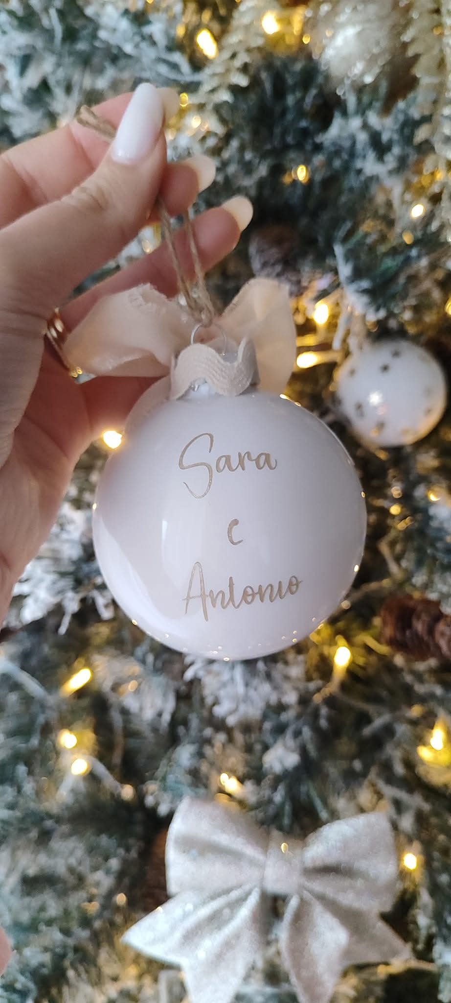 Pallina "Il nostro Primo Natale a Casa"