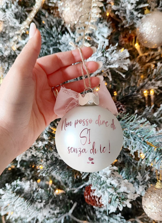 Pallina di Natale "Vuoi Essere la mia Testimone?"