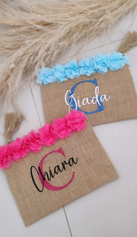 Pochette Juta Personalizzate Fiori